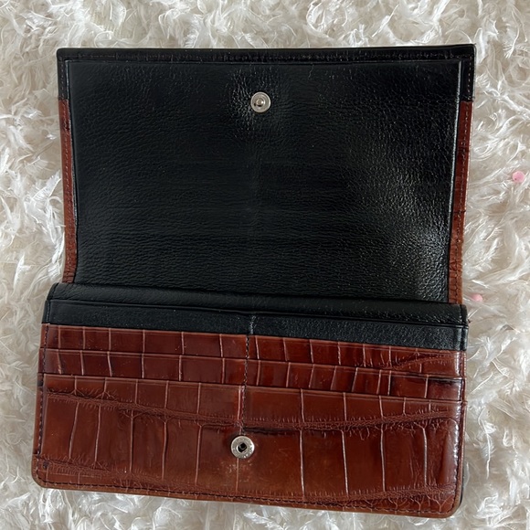 Vintage PreLoved Brighton Wallet and Card Case Brown/Black - Picture 6 of 17